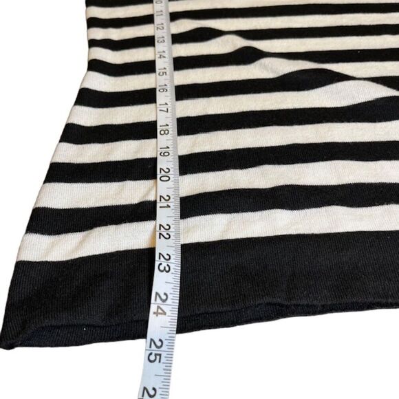 Vince Camuto Sweater with Lace Applique Black White Striped Size Small - Picture 9 of 11